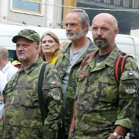Národní domobrana - Ilustrační obrázek z demonstrace Lucie Haškové na Václavském náměstí v Praze, 17. 9. 2016